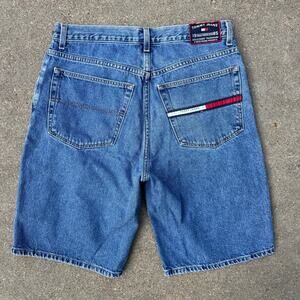 VTG Y2K Tommy Hilfiger Jean Shorts Jorts Blue Denim Size 33